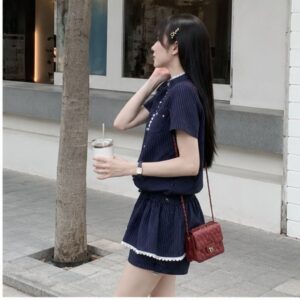 Set jumpsuit cộc tay kèm quần short – thiết kế Châu Âu thanh lịch, trẻ trung - Hình ảnh 3