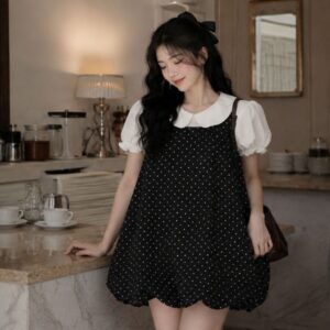 Váy bí hoa nhí dáng phồng vintage – đầm bubble dress nữ tính siêu xinh - Hình ảnh 2