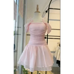 Đầm babydoll tiểu thư nhún eo – dáng xoè bánh bèo kèm quần bảo hộ - Hình ảnh 6