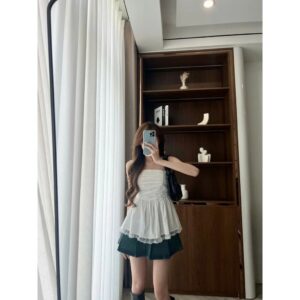 Áo ống quây nữ viền ren chun lưng gợi cảm cá tính