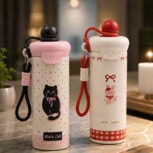 Bình giữ nhiệt inox 316 XCUP 500ml kèm dây đeo phong cách Hàn Quốc