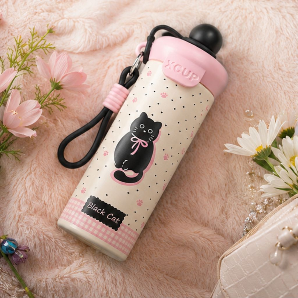 Bình giữ nhiệt inox 316 XCUP 500ml kèm dây đeo phong cách Hàn Quốc - Ảnh 3