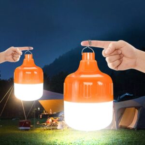 Bóng đèn LED tích điện 100W chống nước có móc treo sạc USB tiện lợi