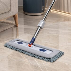 Cây lau nhà tự vắt 45cm bông san hô microfiber siêu thấm hút - Hình ảnh 3