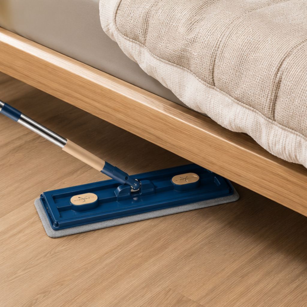 Cây lau nhà tự vắt kèm xô 4 bông bản lau 45cm tiện lợi - Ảnh 2
