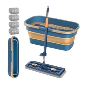 Cây lau nhà tự vắt kèm xô 4 bông bản lau 45cm tiện lợi