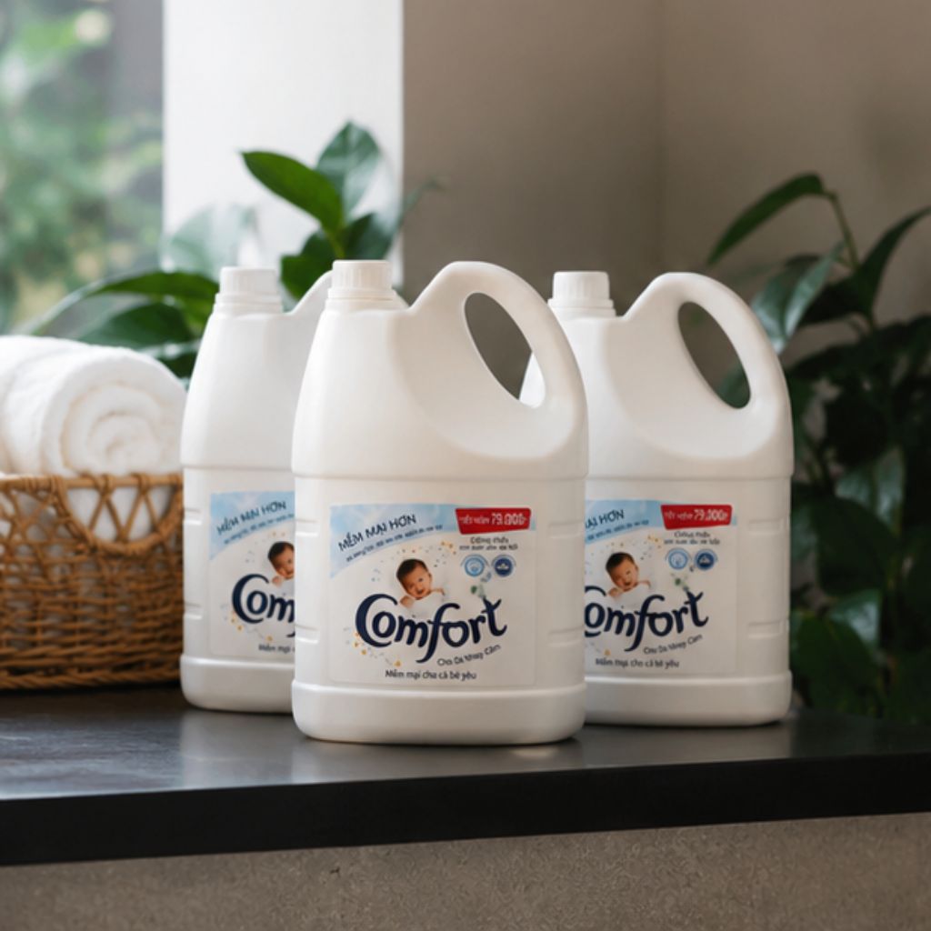 Combo 3 can nước xả vải Comfort cho bé 3800ml dịu nhẹ cho da nhạy cảm