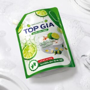 Combo 4L nước rửa chén bát TOPGIA hương chanh gừng bưởi sạch dầu mỡ - Hình ảnh 2