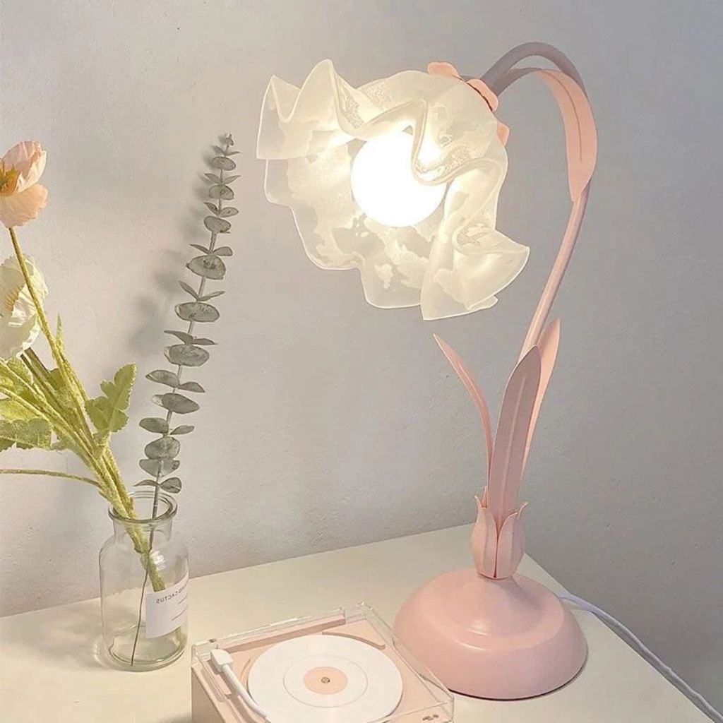 Đèn ngủ bông hoa để bàn decor phòng ngủ phòng khách siêu xinh - Ảnh 2