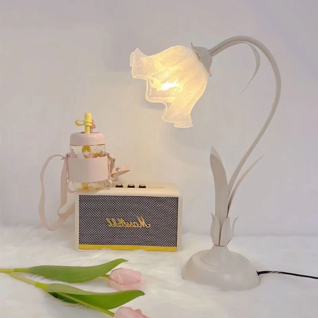 Đèn ngủ bông hoa để bàn decor phòng ngủ phòng khách siêu xinh - Ảnh 4
