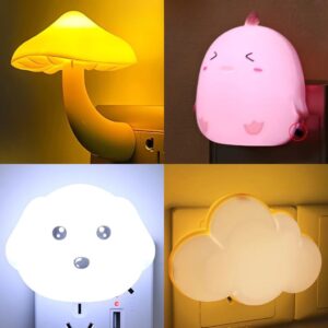 Đèn ngủ cảm ứng ánh sáng LED tự động bật tắt cắm điện mini dễ thương