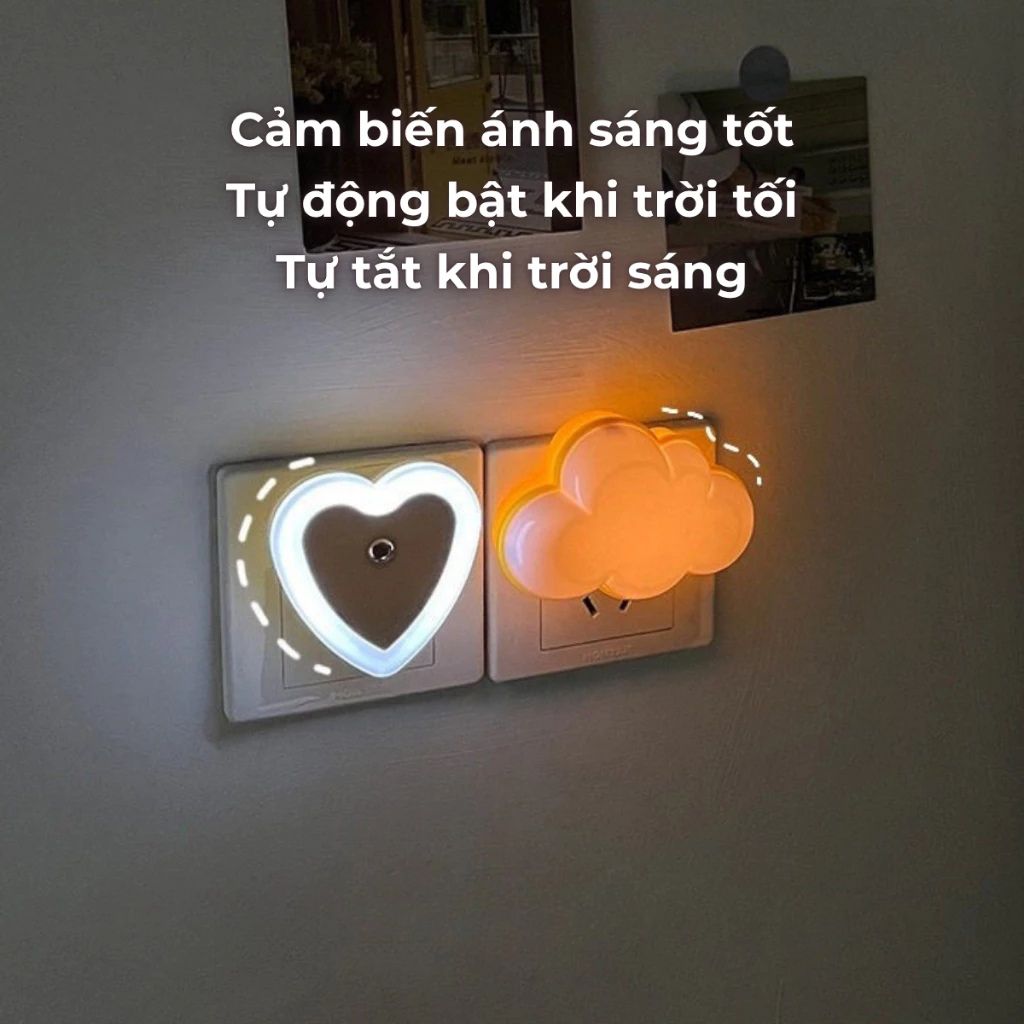 Đèn ngủ cảm ứng ánh sáng LED tự động bật tắt cắm điện mini dễ thương - Ảnh 4