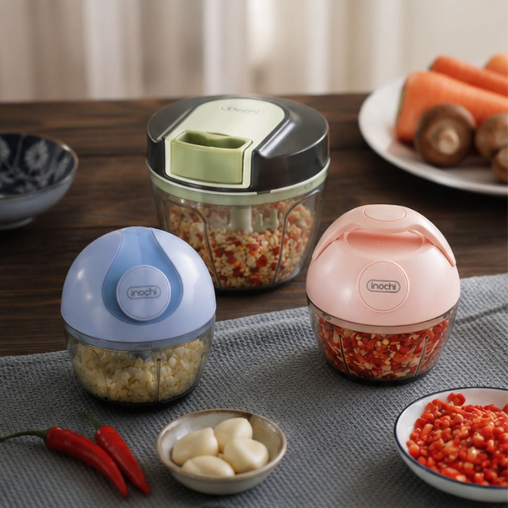 Dụng cụ xay tỏi ớt Inochi kéo tay đa năng tiện lợi cao cấp - Ảnh 2