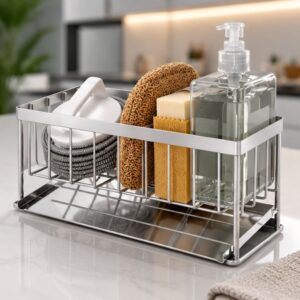 Giá để đồ rửa chén bát inox 304 kèm khay hứng nước chống gỉ tiện lợi - Hình ảnh 4