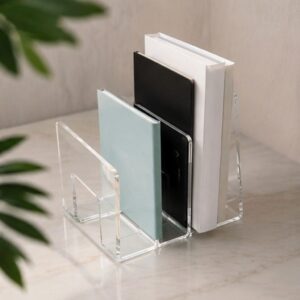 Giá sách để bàn 4 vách ngăn bằng nhựa Acrylic tiện lợi cho bàn học - Hình ảnh 4