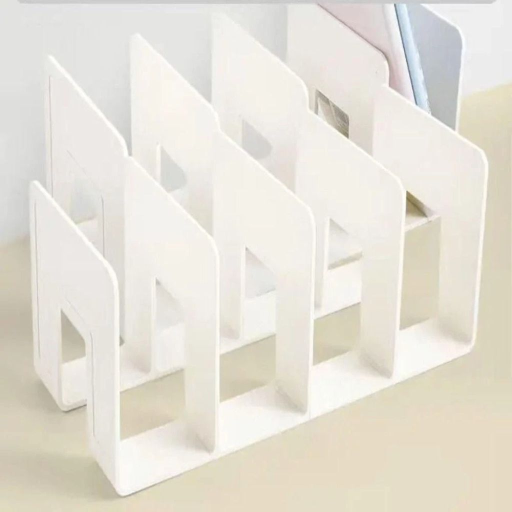 Giá sách để bàn 4 vách ngăn bằng nhựa Acrylic tiện lợi cho bàn học - Ảnh 4