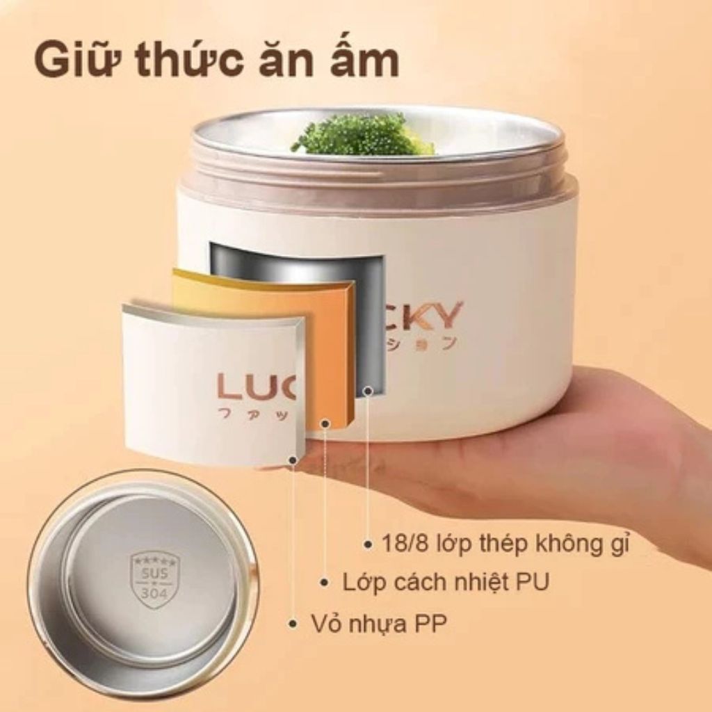 Hộp cơm giữ nhiệt 3 4 tầng inox 304 kèm túi đựng dùng cho văn phòng - Ảnh 3