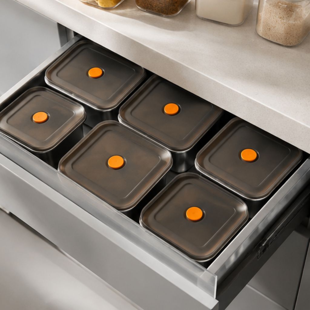 Hộp đựng thực phẩm inox 304 Modeco có nắp kín chống rò rỉ - Ảnh 4
