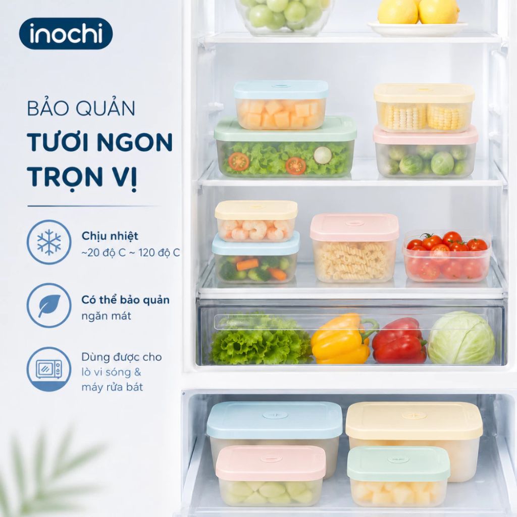 Hộp trữ đông thực phẩm Inochi Hokkaido kháng khuẩn Ag+ cao cấp - Ảnh 4