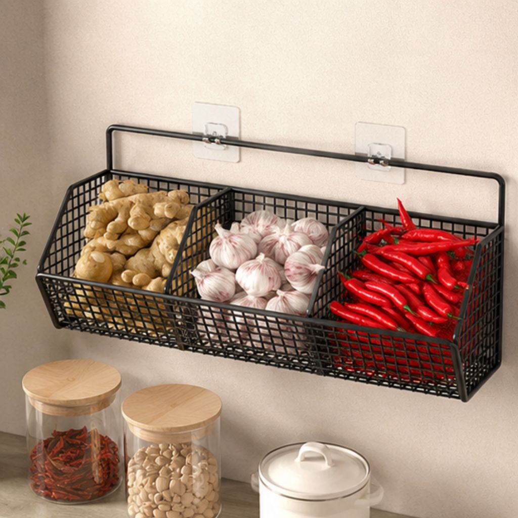 Kệ đựng gia vị dán tường 1 2 3 ngăn chịu tải 10kg cho nhà bếp và phòng tắm