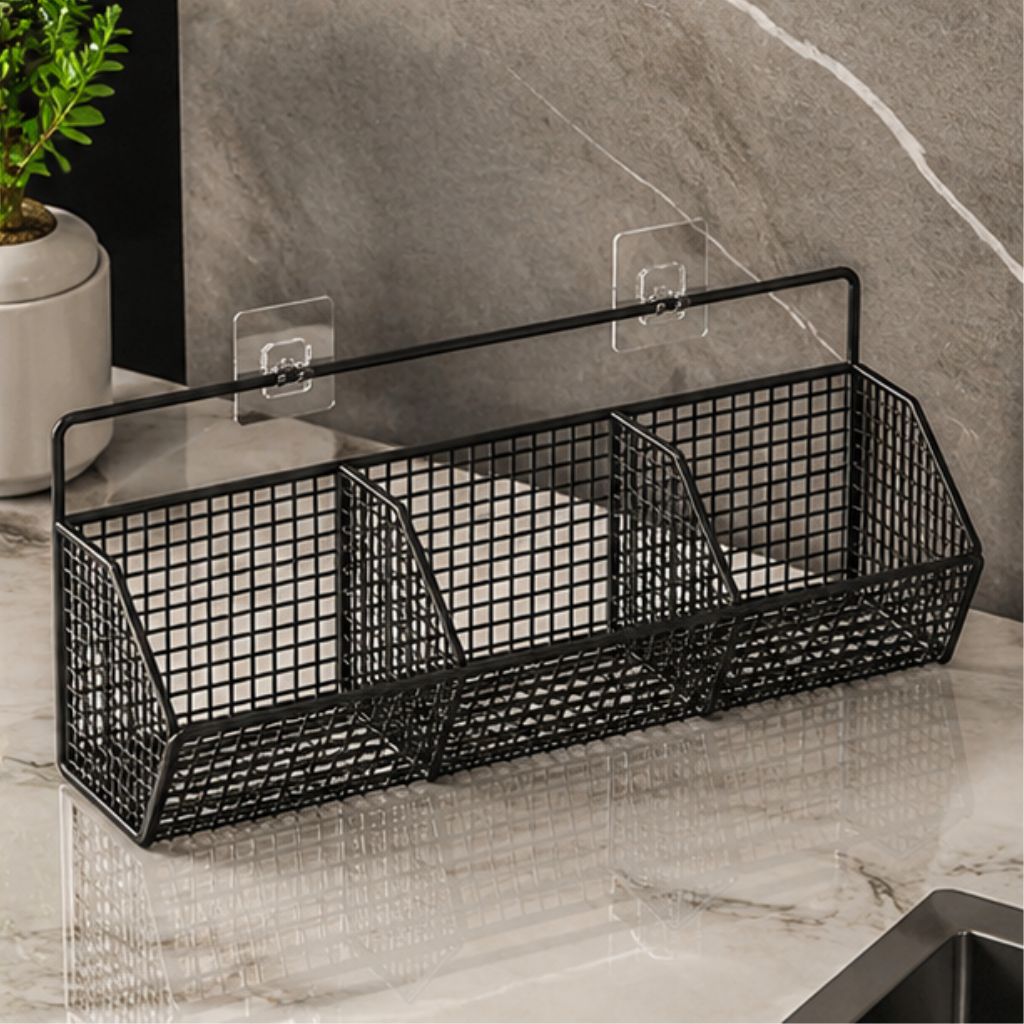 Kệ đựng gia vị dán tường 1 2 3 ngăn chịu tải 10kg cho nhà bếp và phòng tắm - Ảnh 4