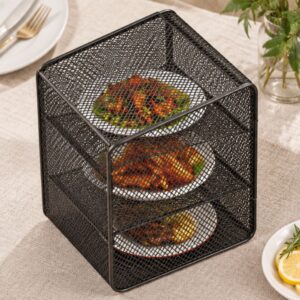 Lồng bàn thép 4 tầng đựng thức ăn chống côn trùng chống bụi - Hình ảnh 4
