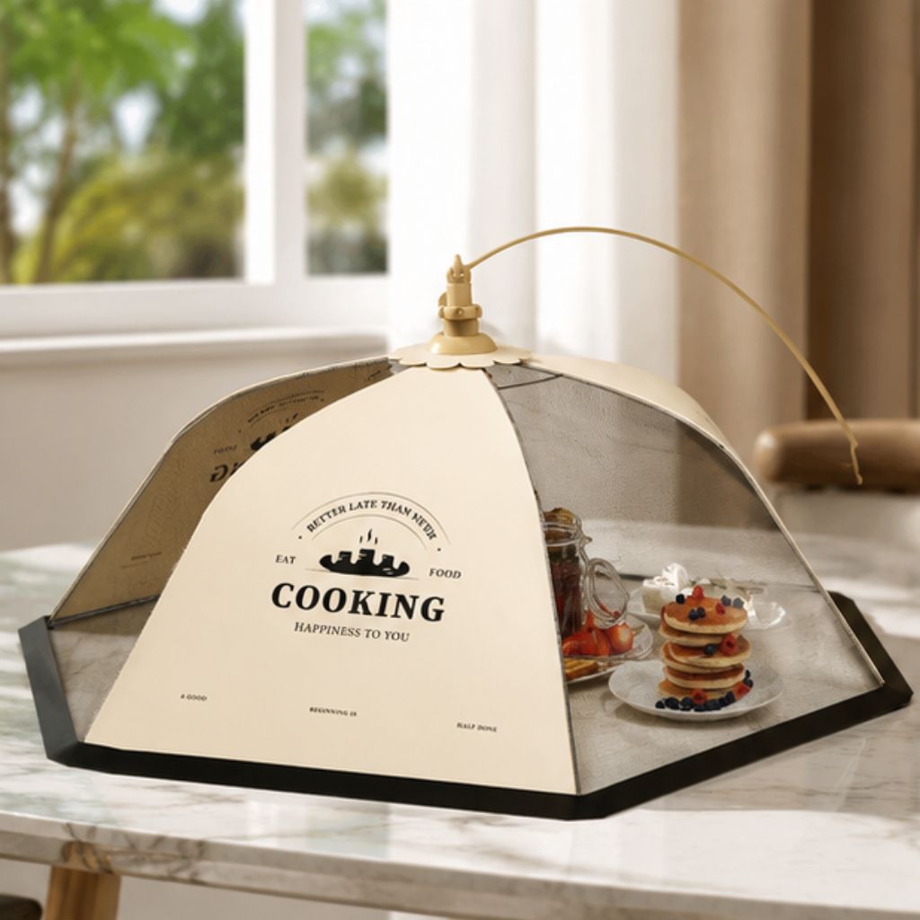Lồng bàn vải lưới gấp gọn đậy thức ăn chống côn trùng tiện lợi