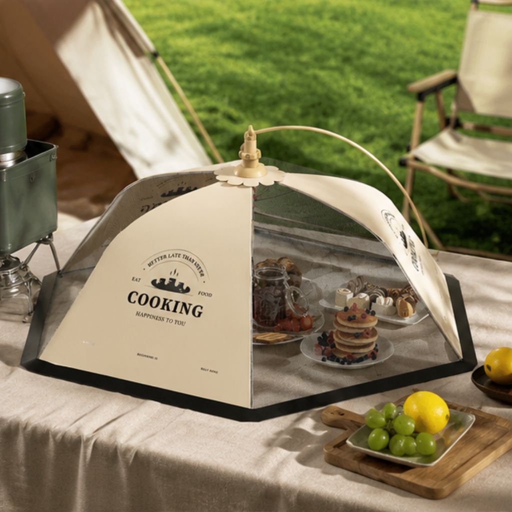 Lồng bàn vải lưới gấp gọn đậy thức ăn chống côn trùng tiện lợi - Ảnh 2