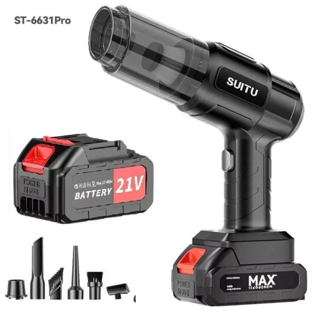 Máy hút và thổi bụi cầm tay SuiTu ST-6631 pin 10 cell đa năng - Ảnh 4