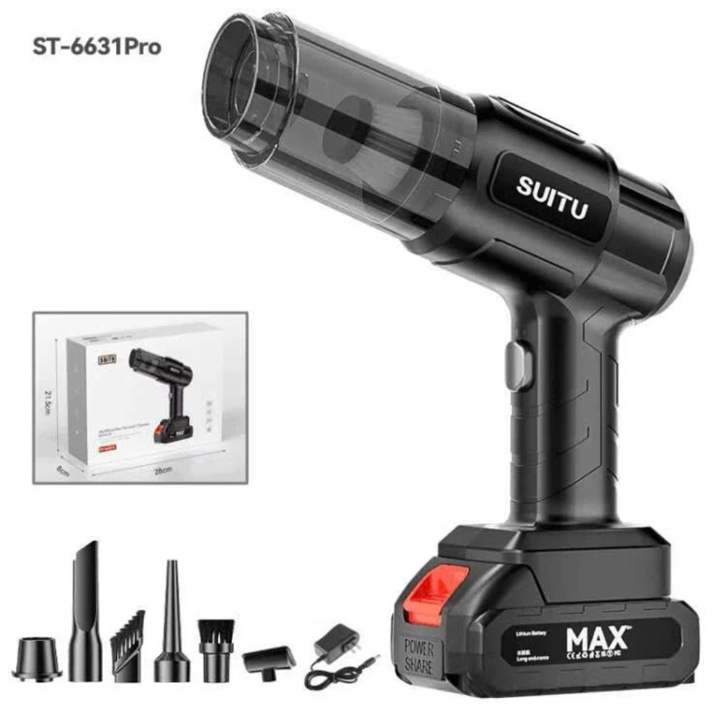 Máy hút và thổi bụi cầm tay SuiTu ST-6631 pin 10 cell đa năng