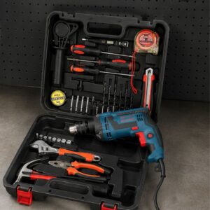Máy khoan điện BOSH 910W kèm vali đồ nghề đa năng có búa khoan tường - Hình ảnh 4