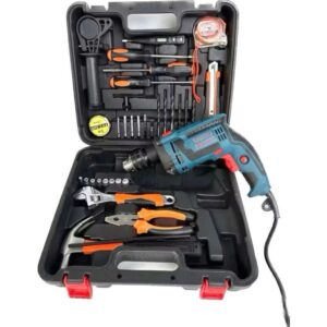 Máy khoan điện BOSH 910W kèm vali đồ nghề đa năng có búa khoan tường