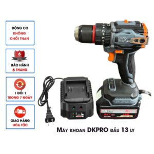 Máy khoan pin DKPRO 3 chức năng không chổi than chân pin phổ thông