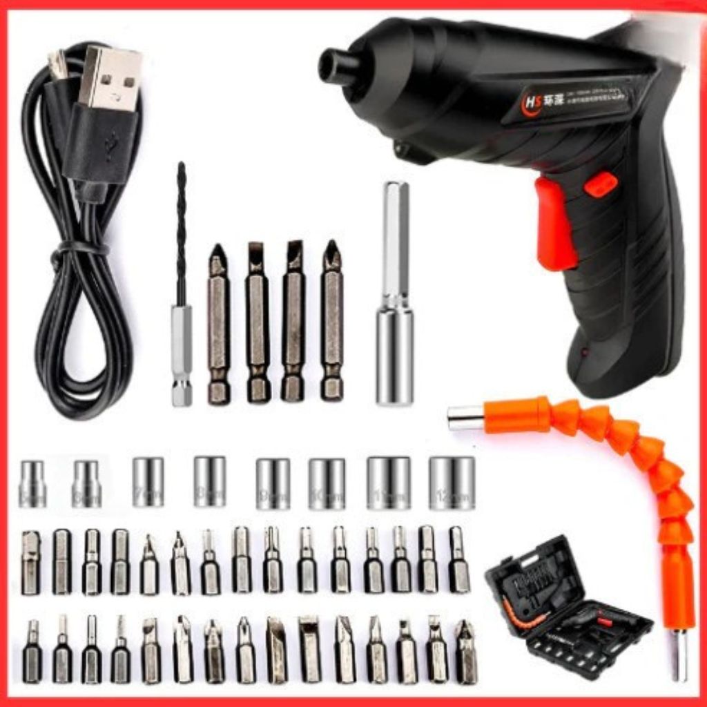 Máy khoan vít cầm tay SOPMEDIA 47 phụ kiện pin sạc đa năng - Ảnh 2