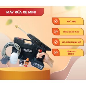 Máy rửa xe cầm tay cao áp dùng pin sạc phun bọt đa năng cho gia đình