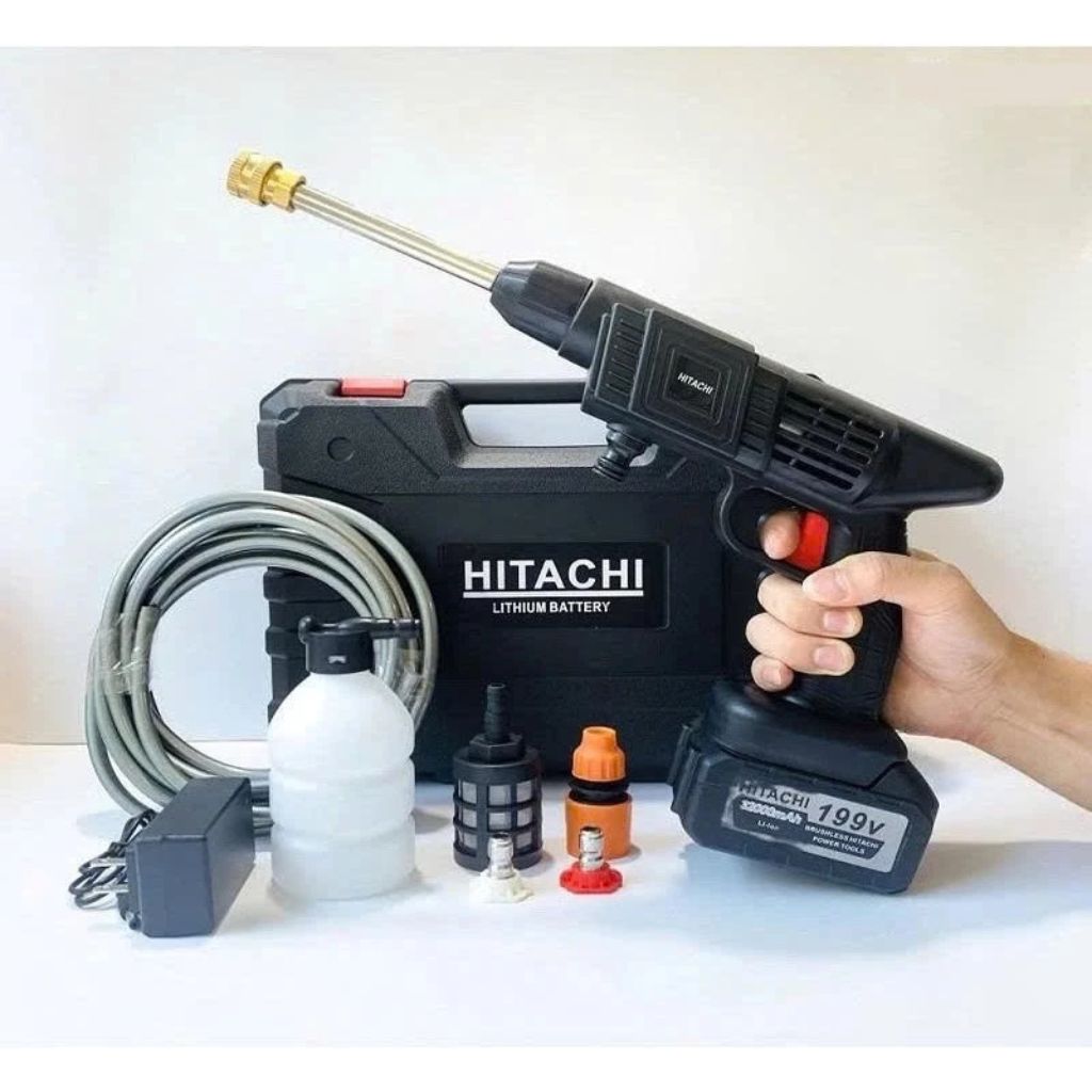 Máy rửa xe cầm tay cao áp dùng pin sạc phun bọt đa năng cho gia đình - Ảnh 4