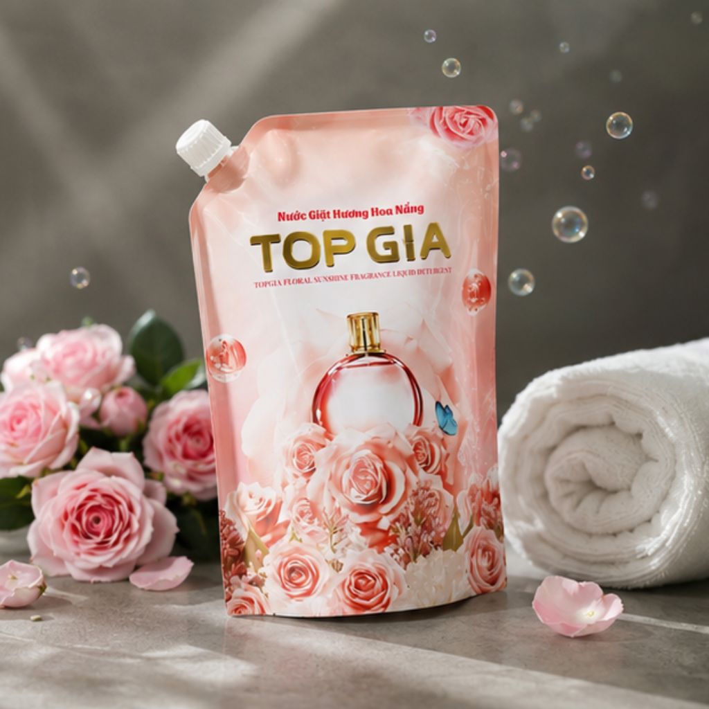 Nước giặt xả Top Gia hương hoa nắng 1L lưu hương 72 giờ