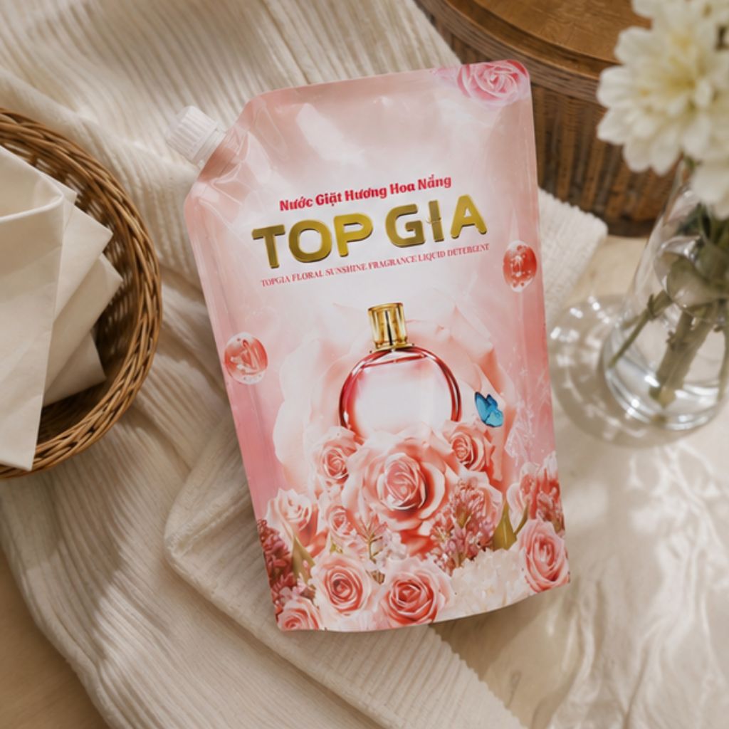 Nước giặt xả Top Gia hương hoa nắng 1L lưu hương 72 giờ