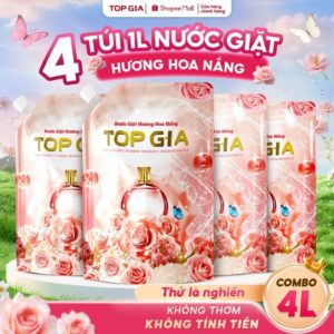 Nước giặt xả Top Gia hương hoa nắng 1L lưu hương 72 giờ