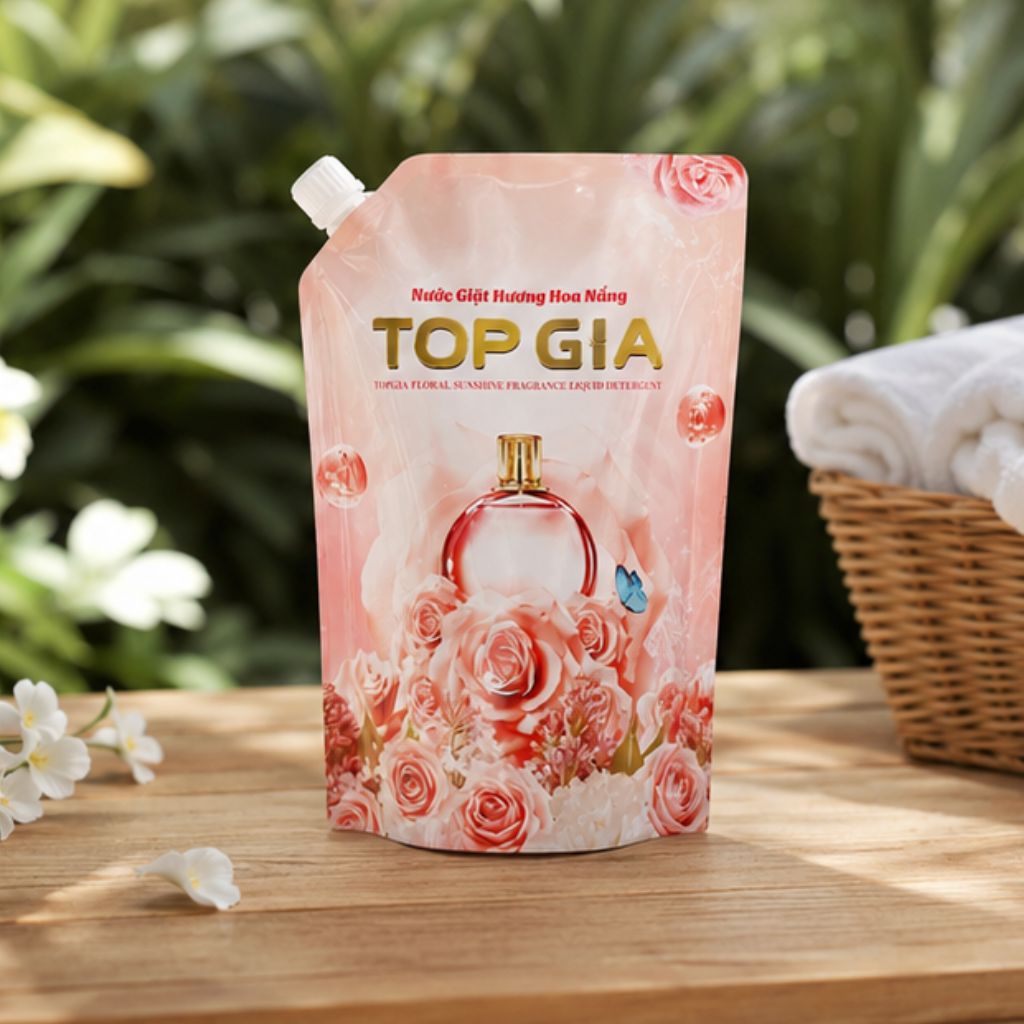 Nước giặt xả Top Gia hương hoa nắng 1L lưu hương 72 giờ