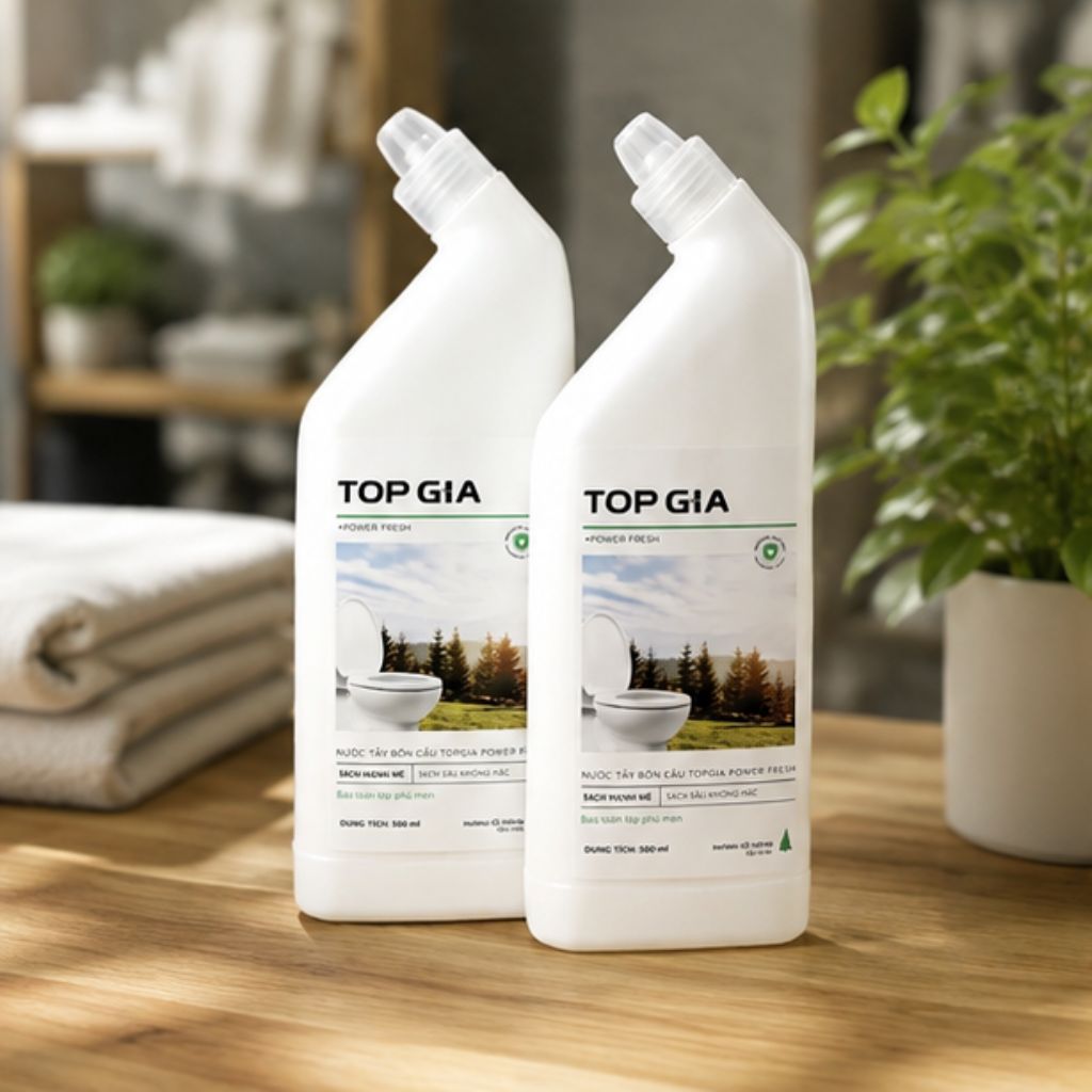 Nước tẩy bồn cầu Topgia kháng khuẩn 99% không cần chà sạch nhanh