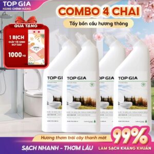 Nước tẩy bồn cầu Topgia kháng khuẩn 99% không cần chà sạch nhanh