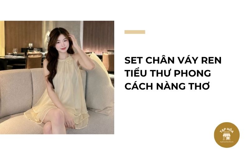 Set chân váy ren tiểu thư phong cách nàng thơ
