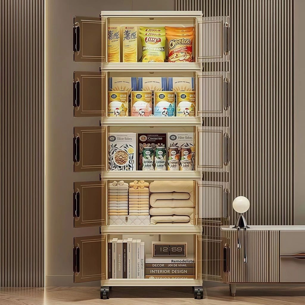 Tủ nhựa gấp gọn không cần lắp đặt chất liệu PP cao cấp đa năng - Ảnh 4