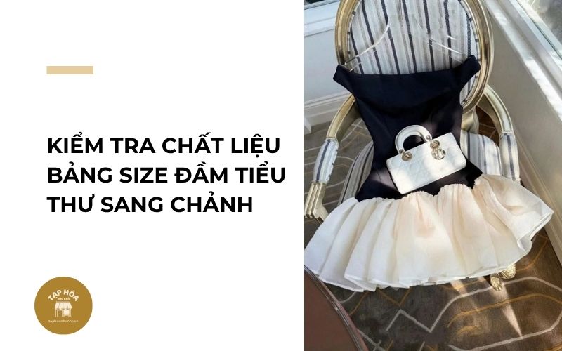 Kiểm tra chất liệu bảng size đầm tiểu thư sang chảnh