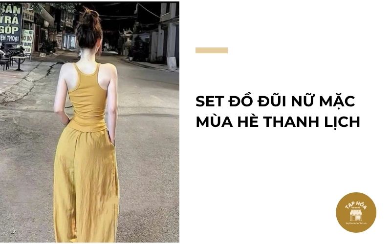 Set đồ đũi nữ mặc mùa hè thanh lịch