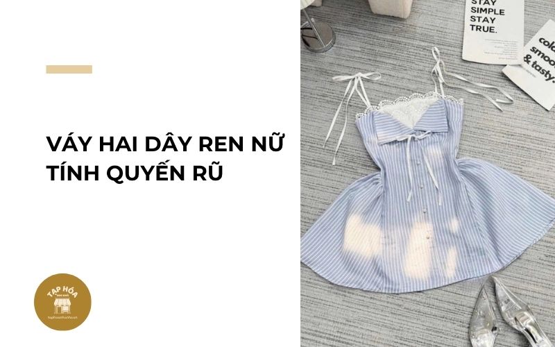 Váy hai dây ren nữ tính quyến rũ