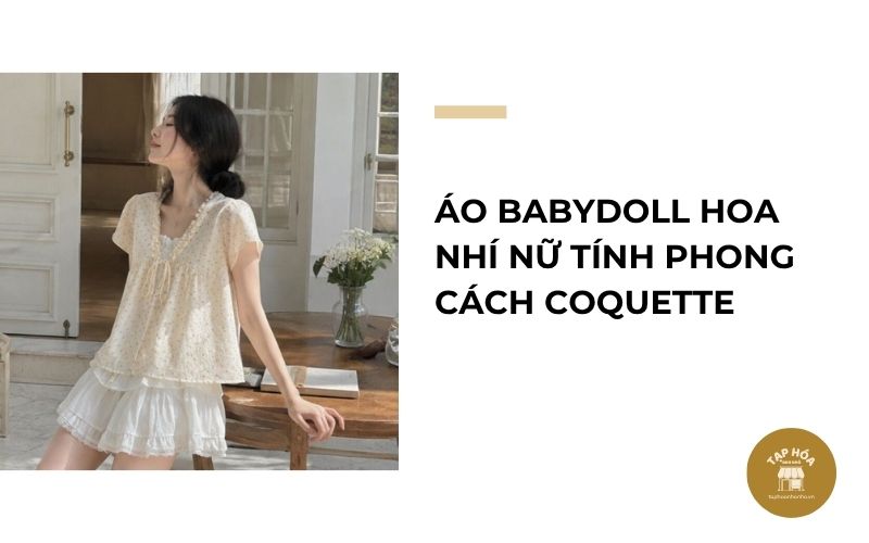 Áo babydoll hoa nhí nữ tính phong cách Coquette