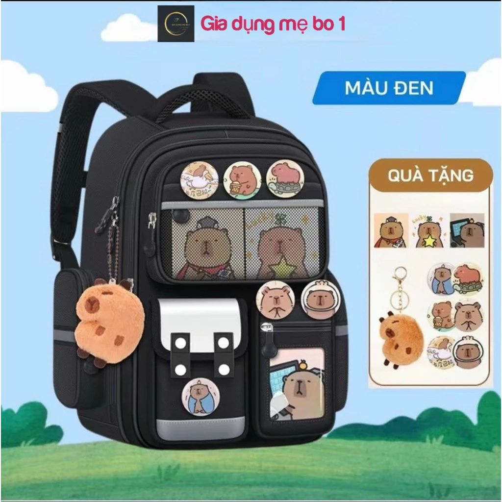 Balo Capi chống gù chống nước cho bé tiểu học lớp 1-6 - Ảnh 2