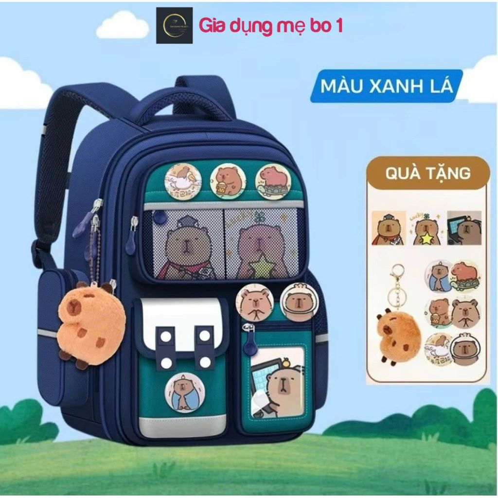 Balo Capi chống gù chống nước cho bé tiểu học lớp 1-6 - Ảnh 3